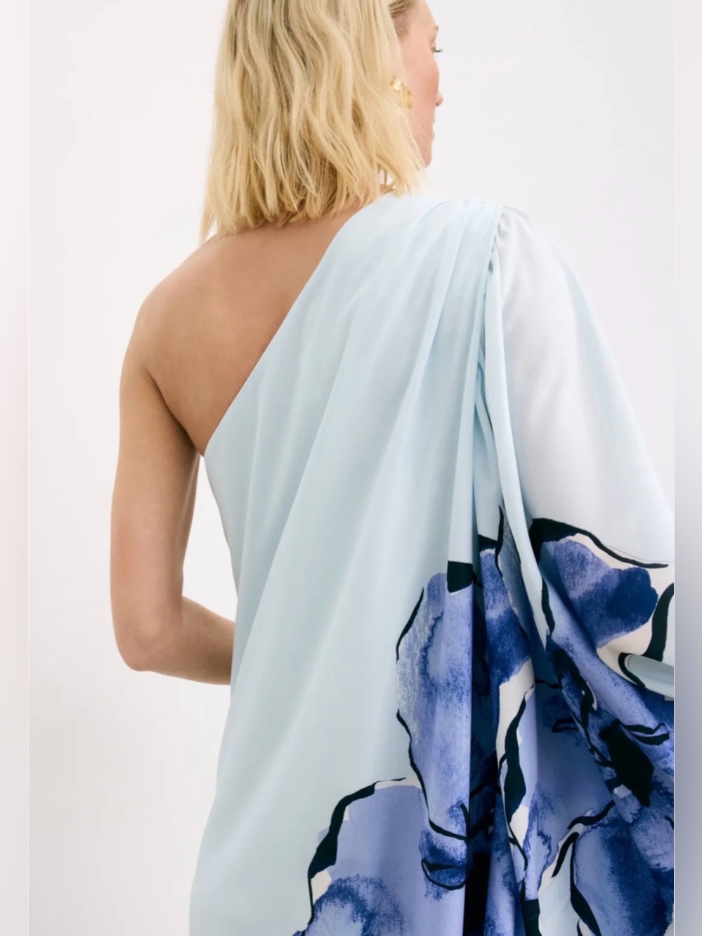 Hutch One Shoulder Satin Gown size Medium. - Picture 3 of 16